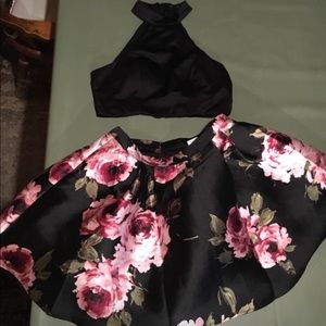 Two piece homecoming dress
